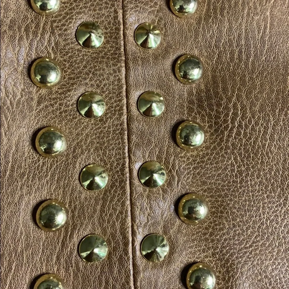 Steve Madden Stylish Tan Studded Women's Tote Bag